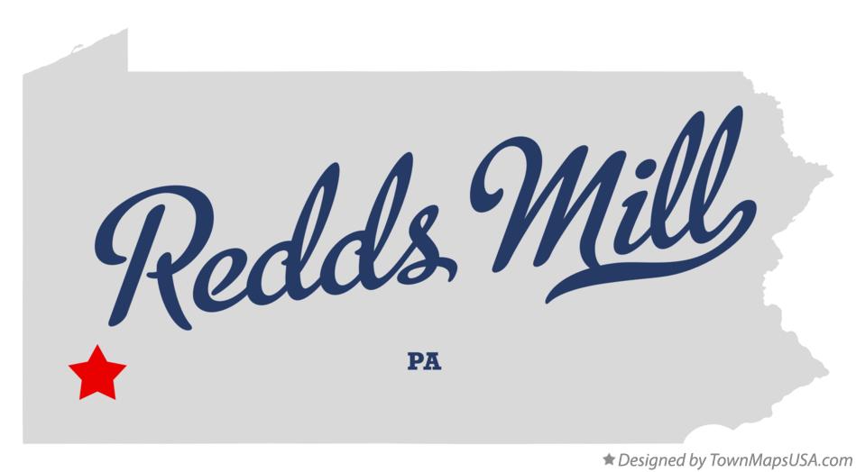 Map of Redds Mill Pennsylvania PA