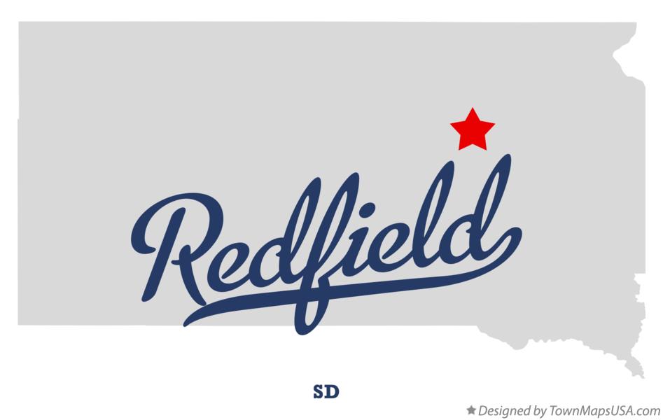 Map of Redfield South Dakota SD