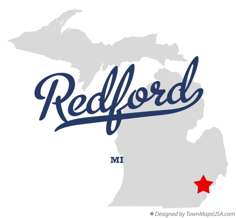 Map of Redford Michigan MI