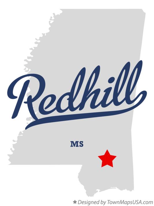 Map of Redhill Mississippi MS