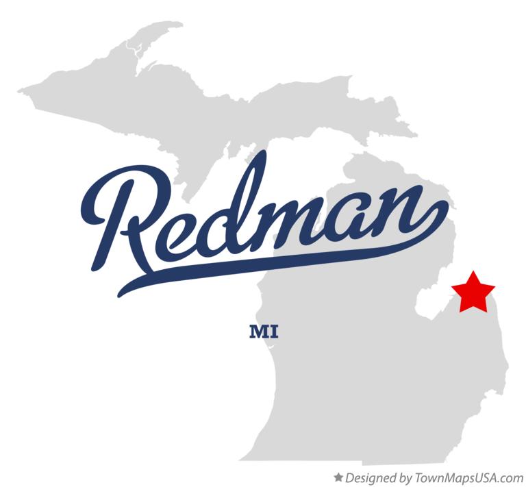 Map of Redman Michigan MI