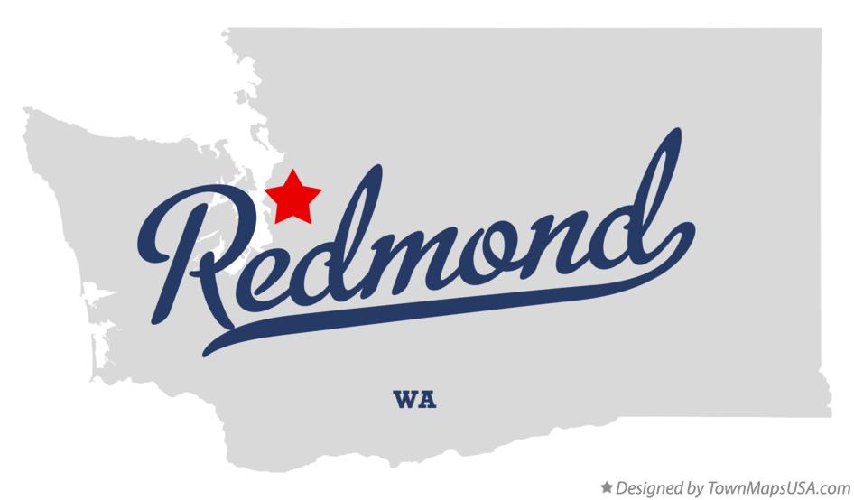 Map of Redmond Washington WA