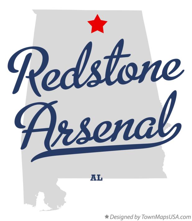 Map of Redstone Arsenal Alabama AL