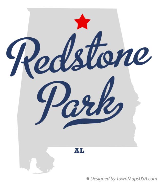 Map of Redstone Park Alabama AL
