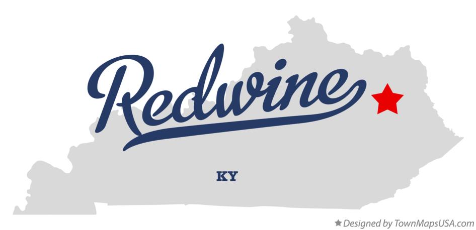 Map of Redwine Kentucky KY