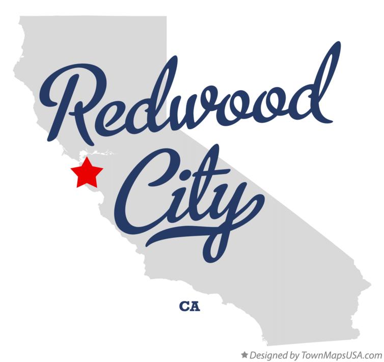 Map of Redwood City California CA