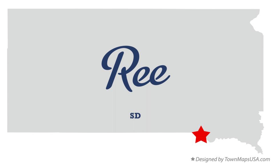 Map of Ree South Dakota SD