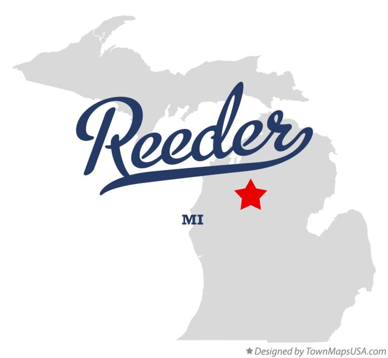 Map of Reeder Michigan MI