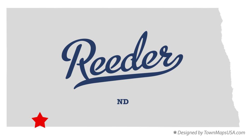 Map of Reeder North Dakota ND