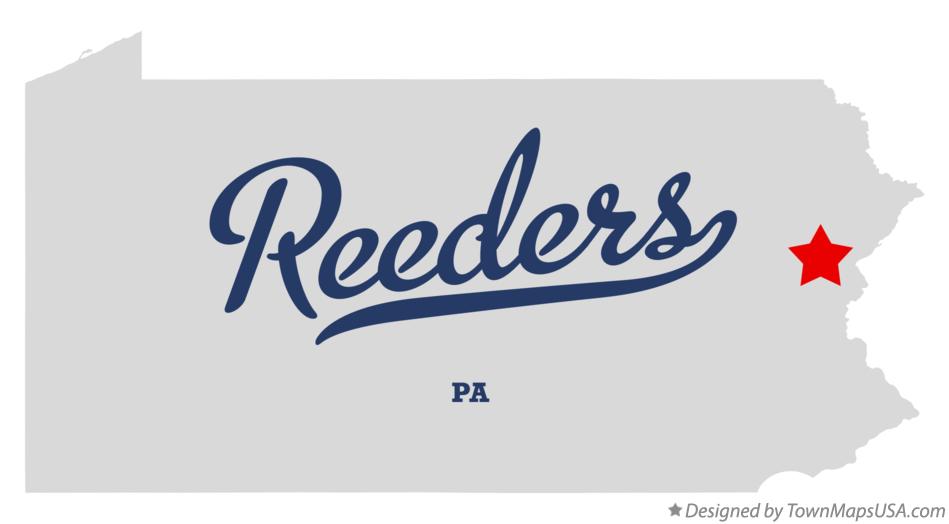 Map of Reeders Pennsylvania PA