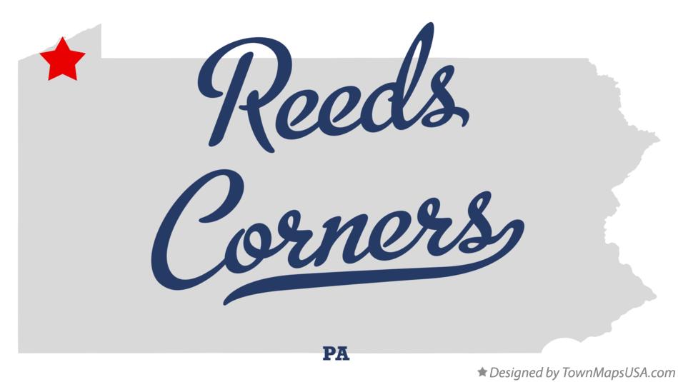 Map of Reeds Corners Pennsylvania PA