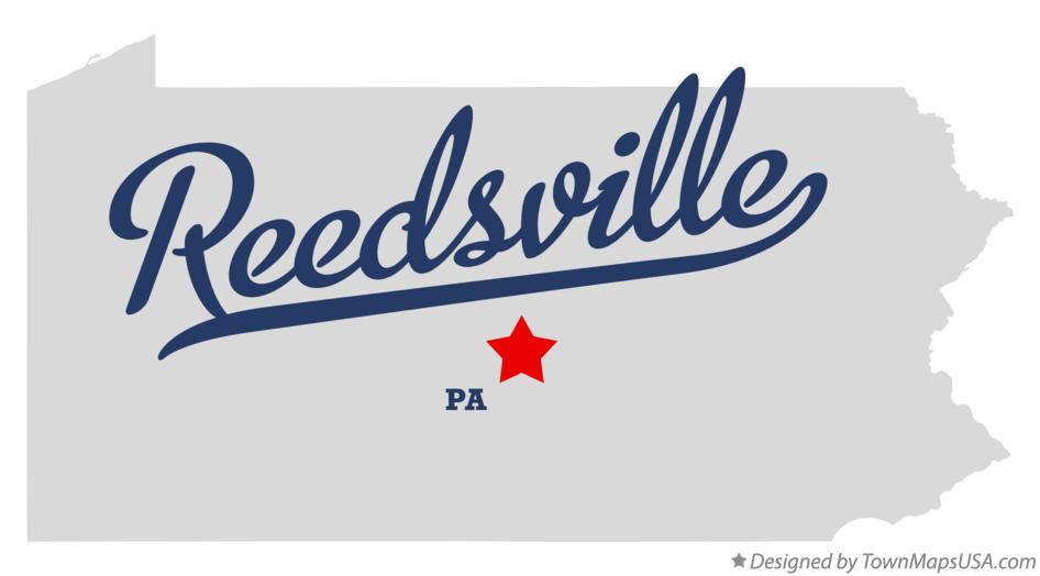 Map of Reedsville Pennsylvania PA