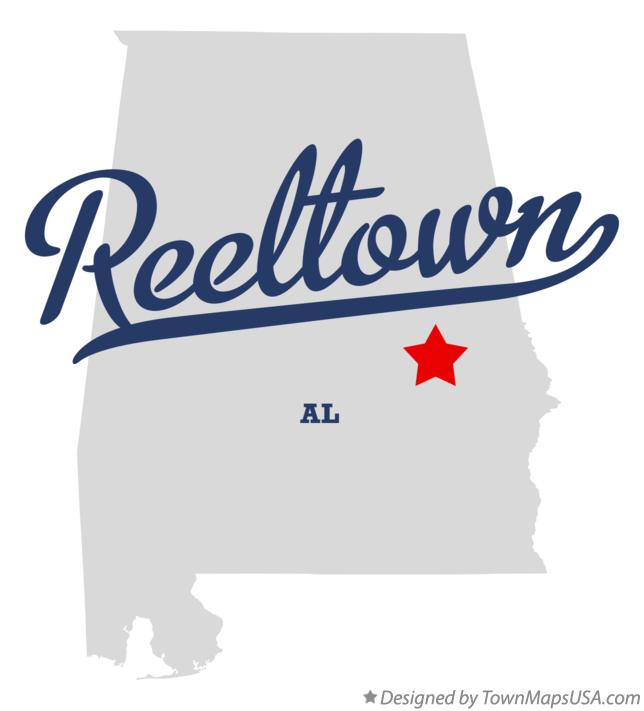 Map of Reeltown Alabama AL