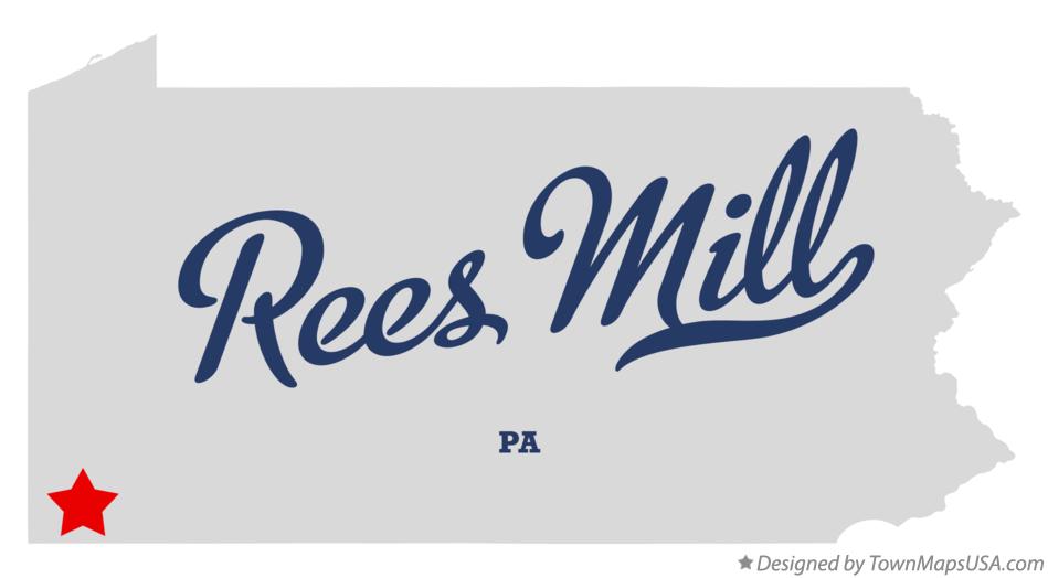 Map of Rees Mill Pennsylvania PA