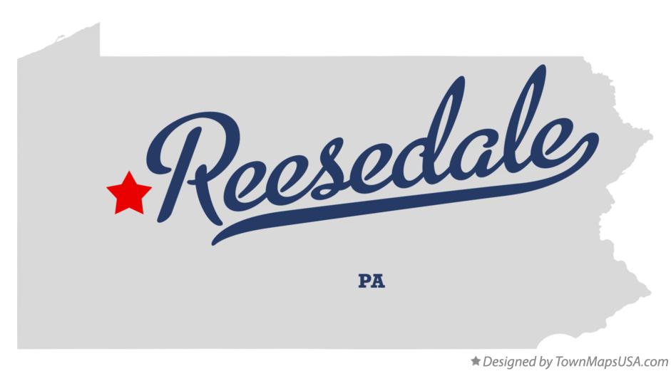 Map of Reesedale Pennsylvania PA