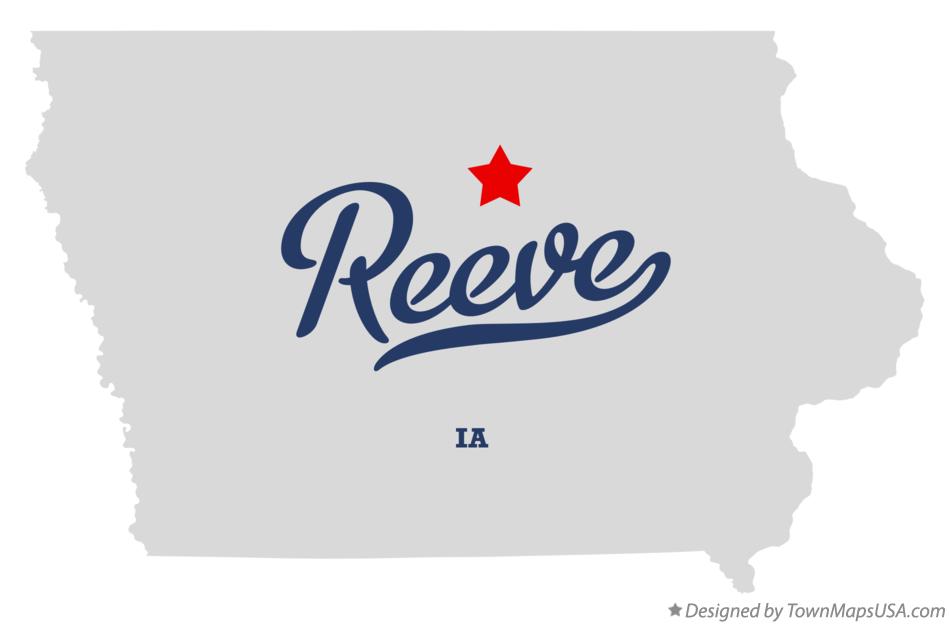 Map of Reeve Iowa IA