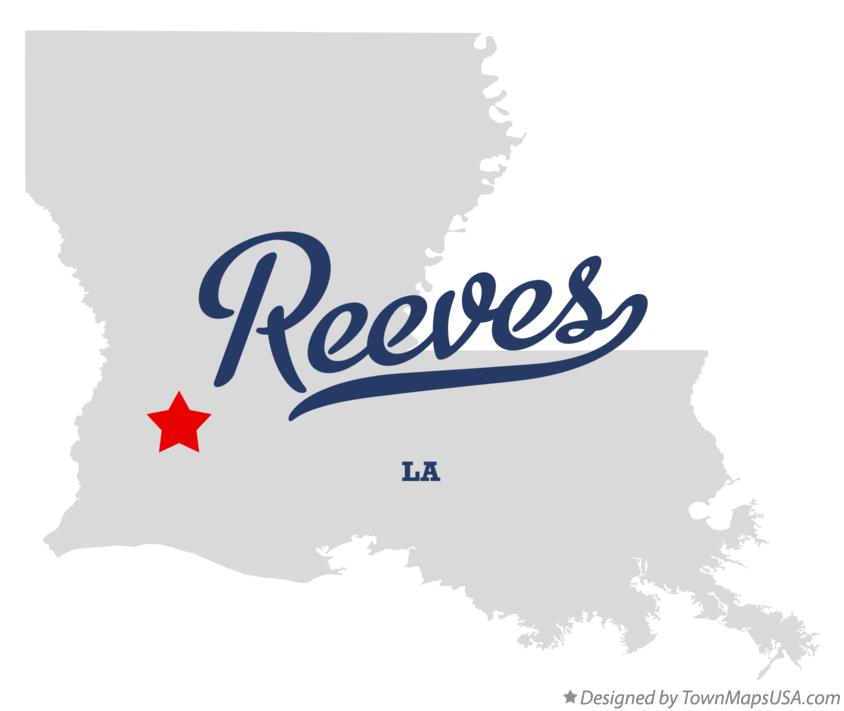 Map of Reeves Louisiana LA