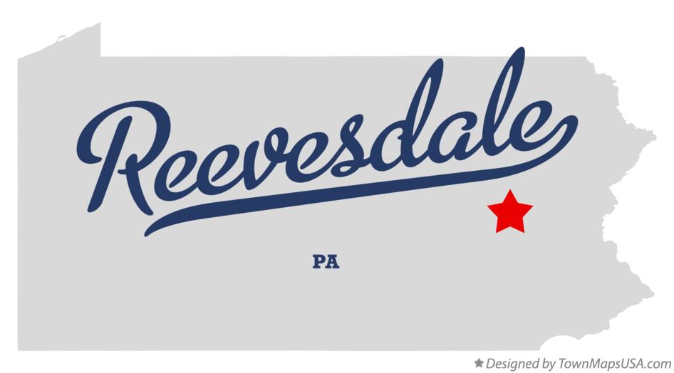 Map of Reevesdale Pennsylvania PA