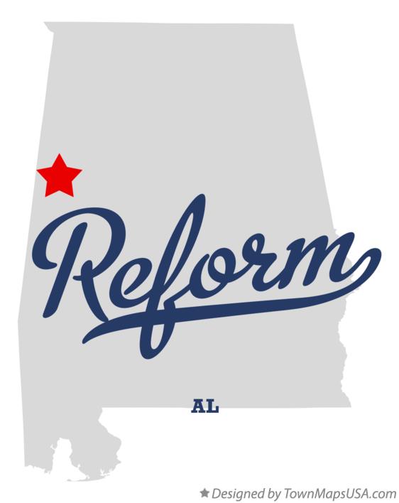 Map of Reform Alabama AL