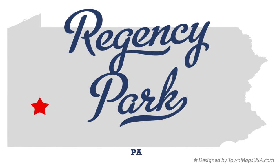 Map of Regency Park Pennsylvania PA