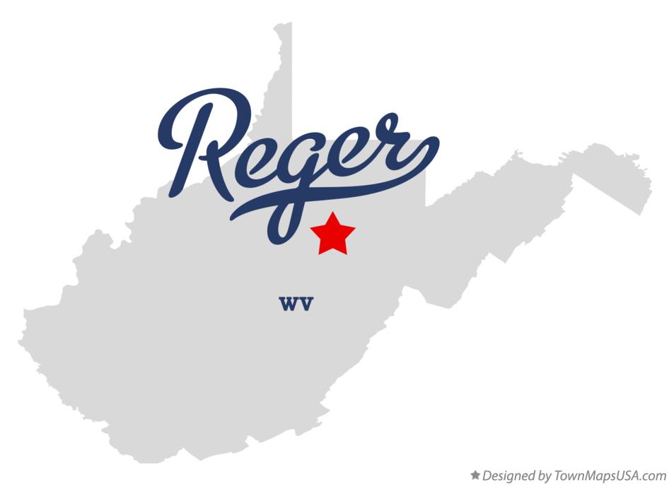 Map of Reger West Virginia WV
