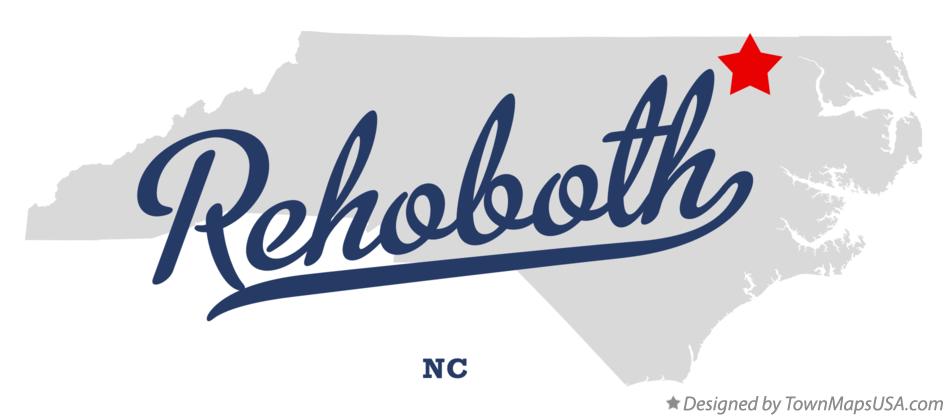Map of Rehoboth North Carolina NC