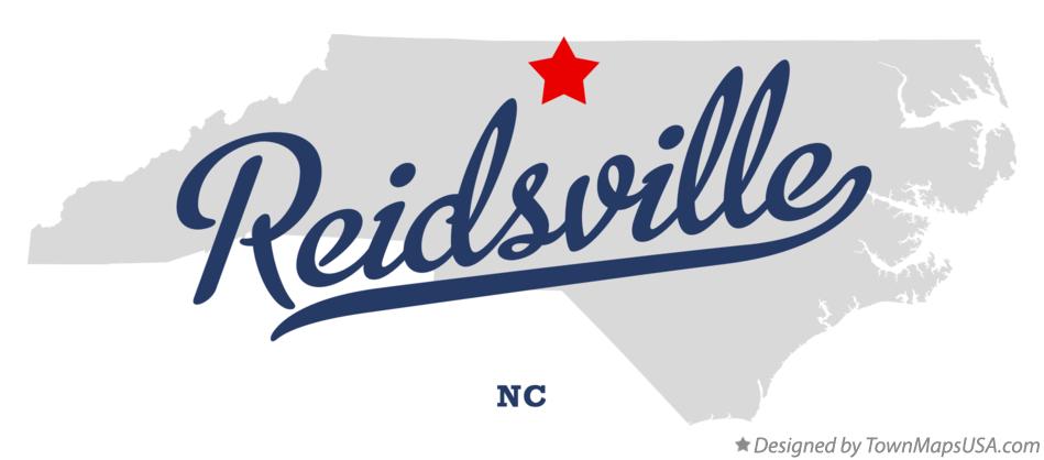 Map of Reidsville North Carolina NC
