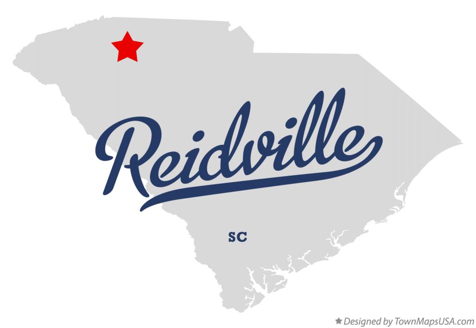 Map of Reidville South Carolina SC