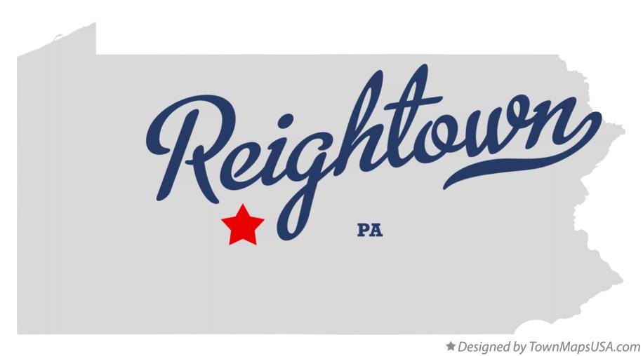 Map of Reightown Pennsylvania PA