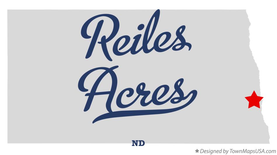 Map of Reiles Acres North Dakota ND