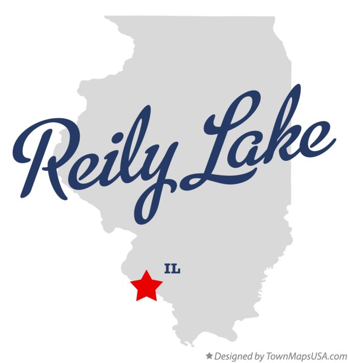 Map of Reily Lake Illinois IL