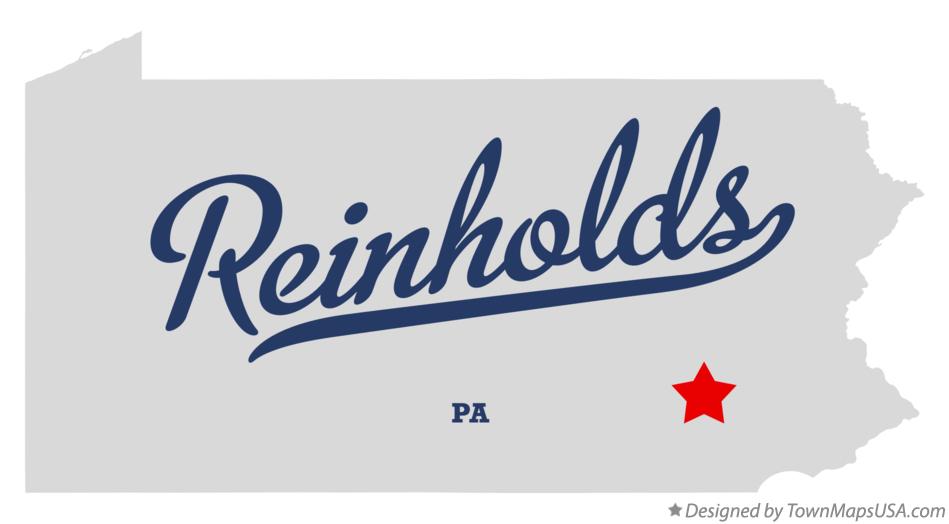 Map of Reinholds Pennsylvania PA