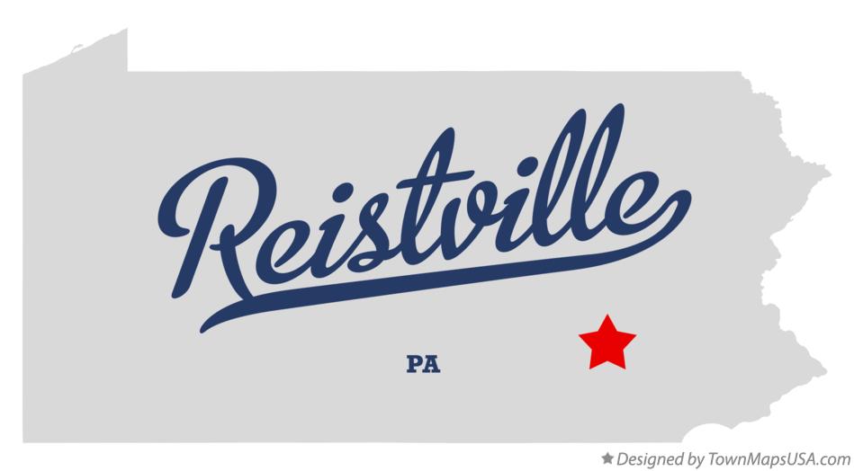 Map of Reistville Pennsylvania PA