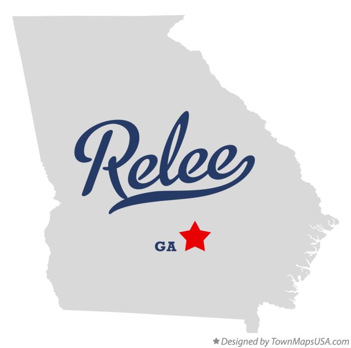 Map of Relee Georgia GA