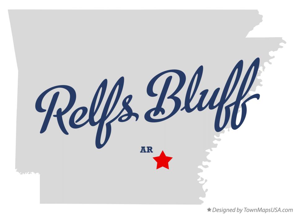 Map of Relfs Bluff Arkansas AR