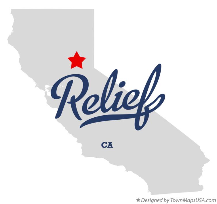 Map of Relief California CA