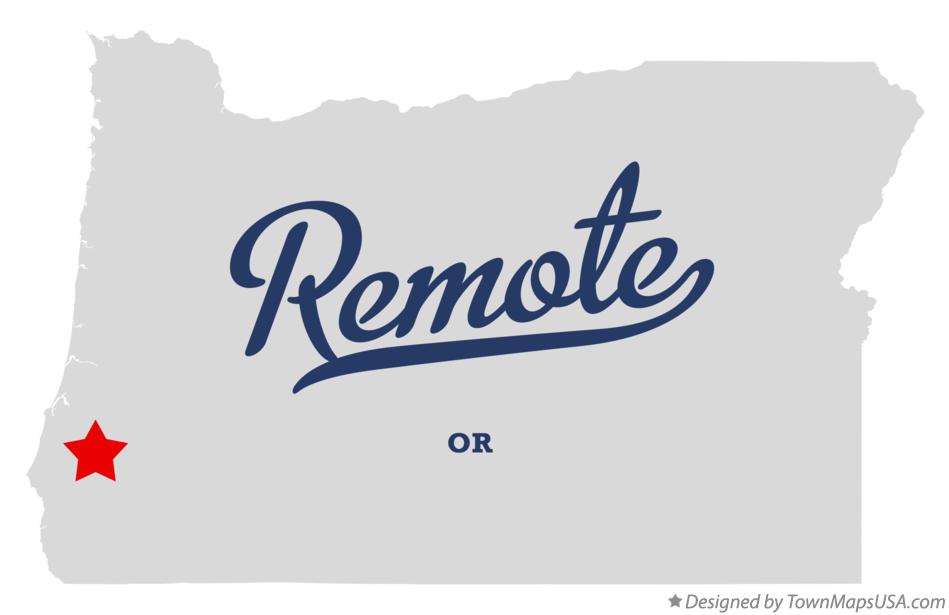Map of Remote Oregon OR