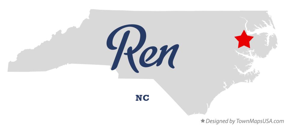 Map of Ren North Carolina NC
