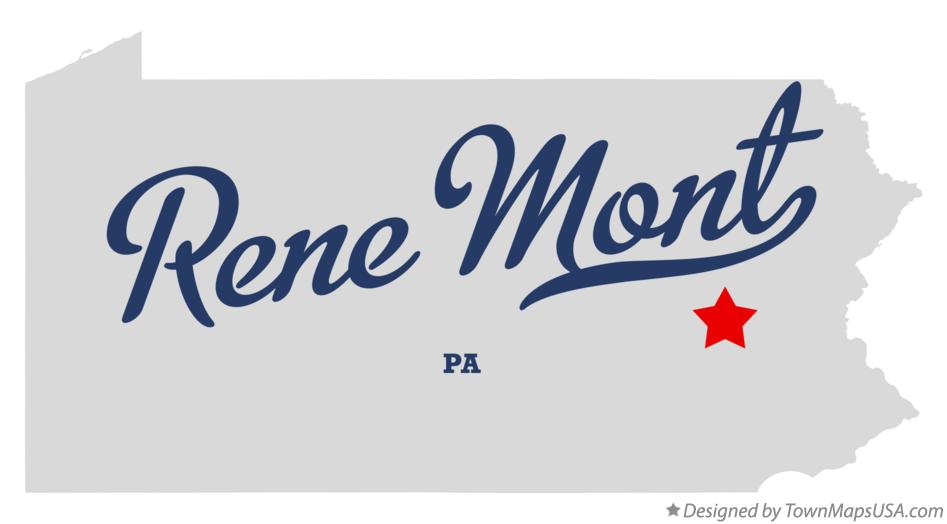 Map of Rene Mont Pennsylvania PA