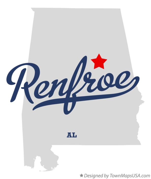 Map of Renfroe Alabama AL