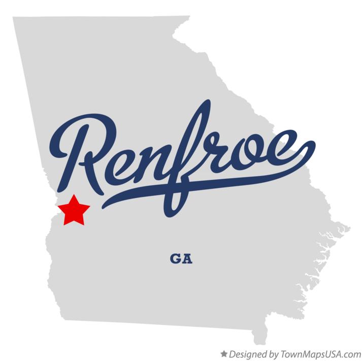 Map of Renfroe Georgia GA