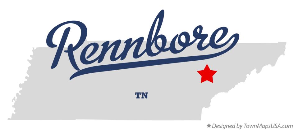 Map of Rennbore Tennessee TN