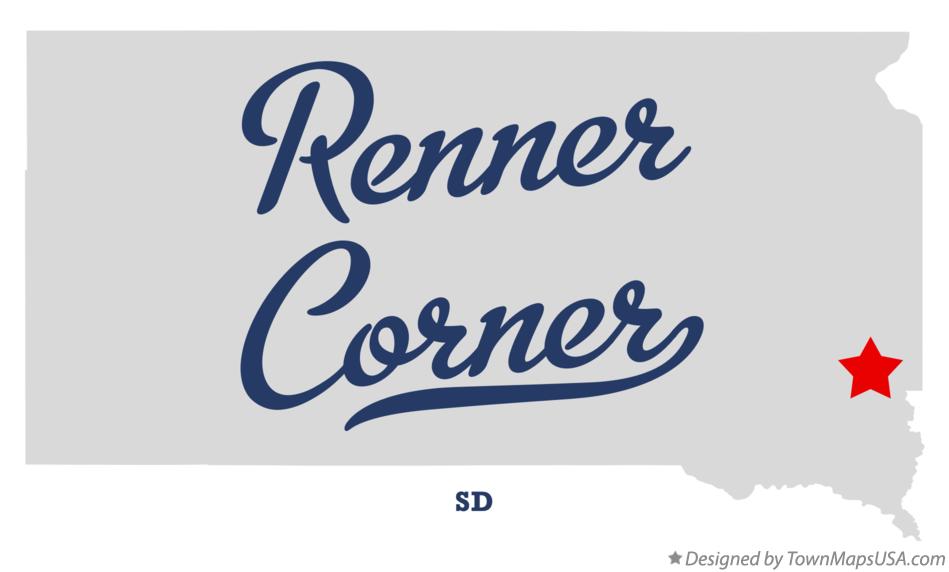 Map of Renner Corner South Dakota SD