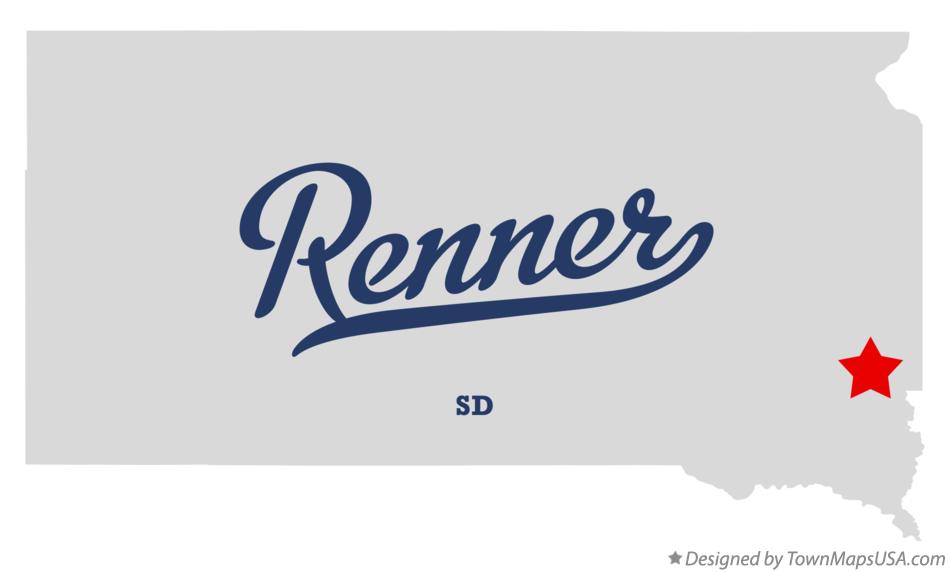 Map of Renner South Dakota SD