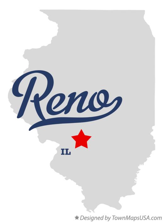 Map of Reno Illinois IL