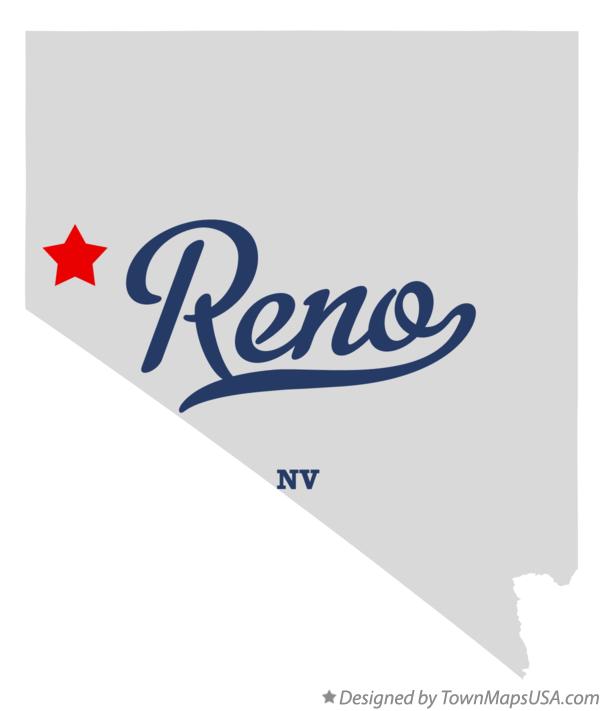 Map of Reno Nevada NV