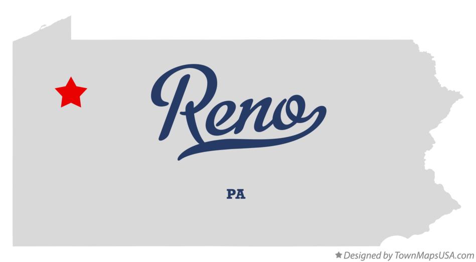 Map of Reno Pennsylvania PA