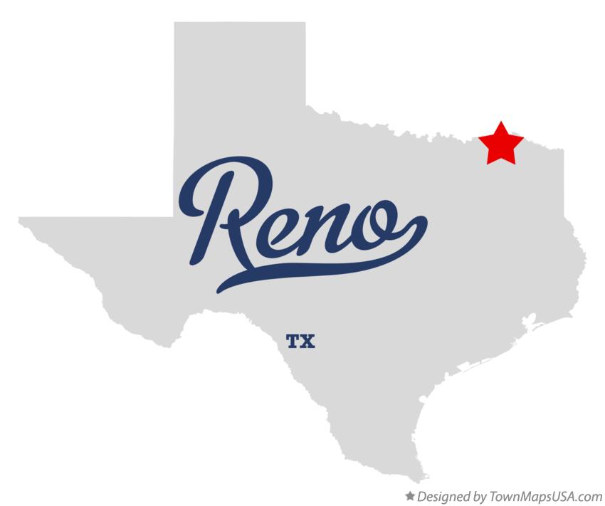 Map of Reno Texas TX