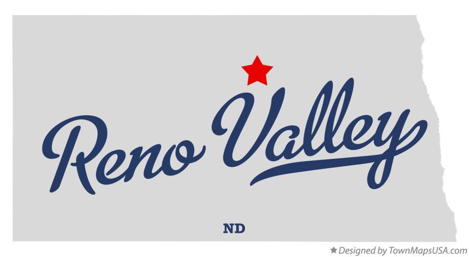 Map of Reno Valley North Dakota ND