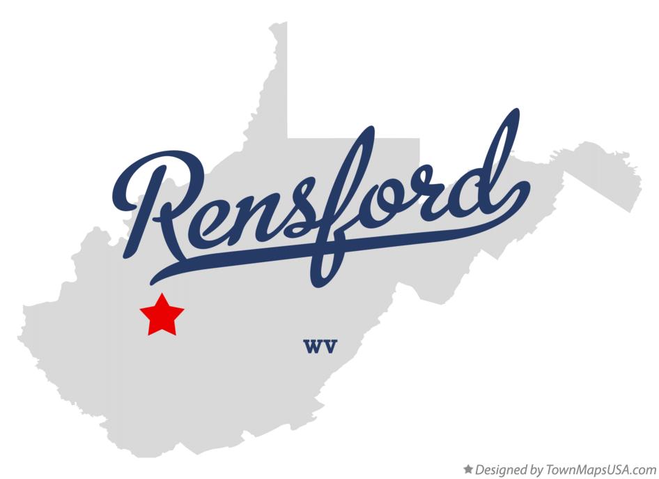 Map of Rensford West Virginia WV